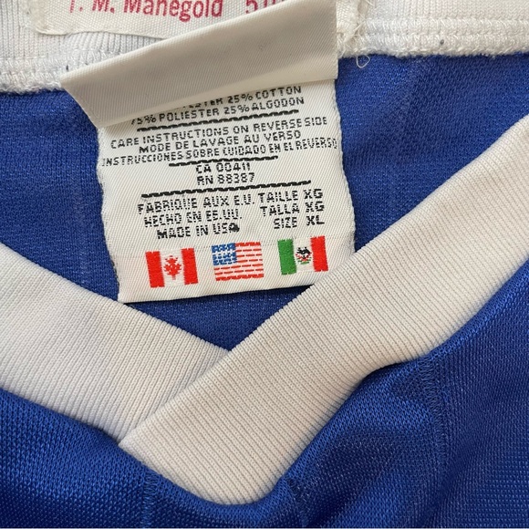 Vintage Adidas 90s Shiny Warm Up Soccer Jersey Size Mens XL Made in USA - Picture 3 of 7